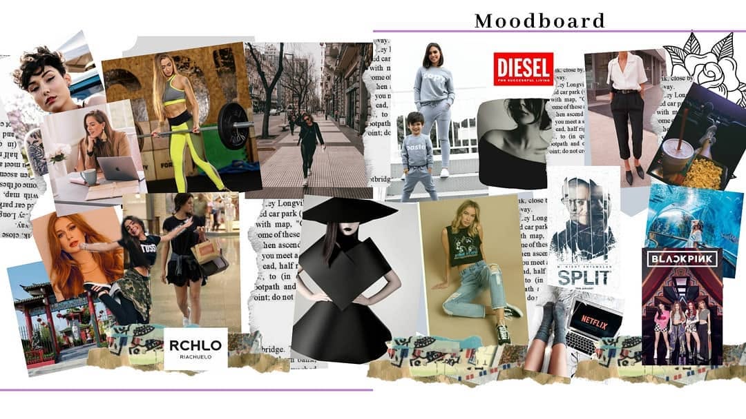 Moodboard pessoal de consultoria de imagem.